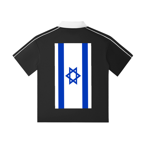 Contrast Collar Short-Sleeve Polo Shirt